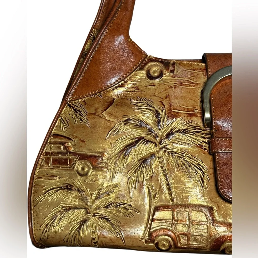 BRAHMIN FAIRHAVEN Sophie copper Copacabana surf texture leather Bag never used - Picture 3 of 16